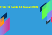 Syair HK Kamis 13 Januari 2022